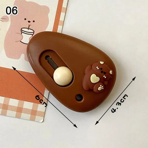 Planet Gates 1pc-06 1PC Mini Utility Knife Cute Retractable Letter Opener Box Cutter Portable Carton Opener Paper Cutting Tool Random Color