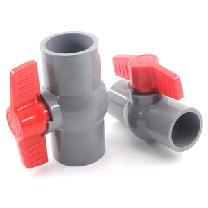 Planet Gates 1pc 1/2"~2" Thread and Socket Type Grey PVC Ball Valve Garden Irrigation Fittings Aquarium Fish Tank Switch Water Valve