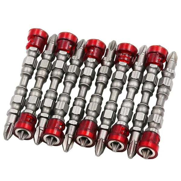 Planet Gates 1PC 1/2/3Pcs 48mm S2 Alloy PH2 Phillips Magnetic Screwdriver Bits 1/4 Inch Hex Shank Drywall Screwdriver Hand Electric Screw Tool