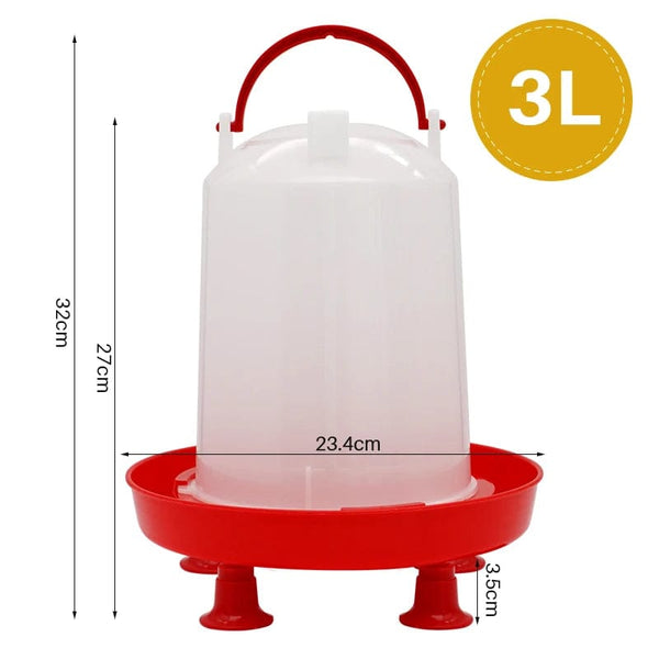 Planet Gates 1Pc 1.5kg/3L Poultry Automatic Drinker Bucket Chicken Feeder Barrel Water Bucket Quail Drinking Farm Chicken Coop Water Supply