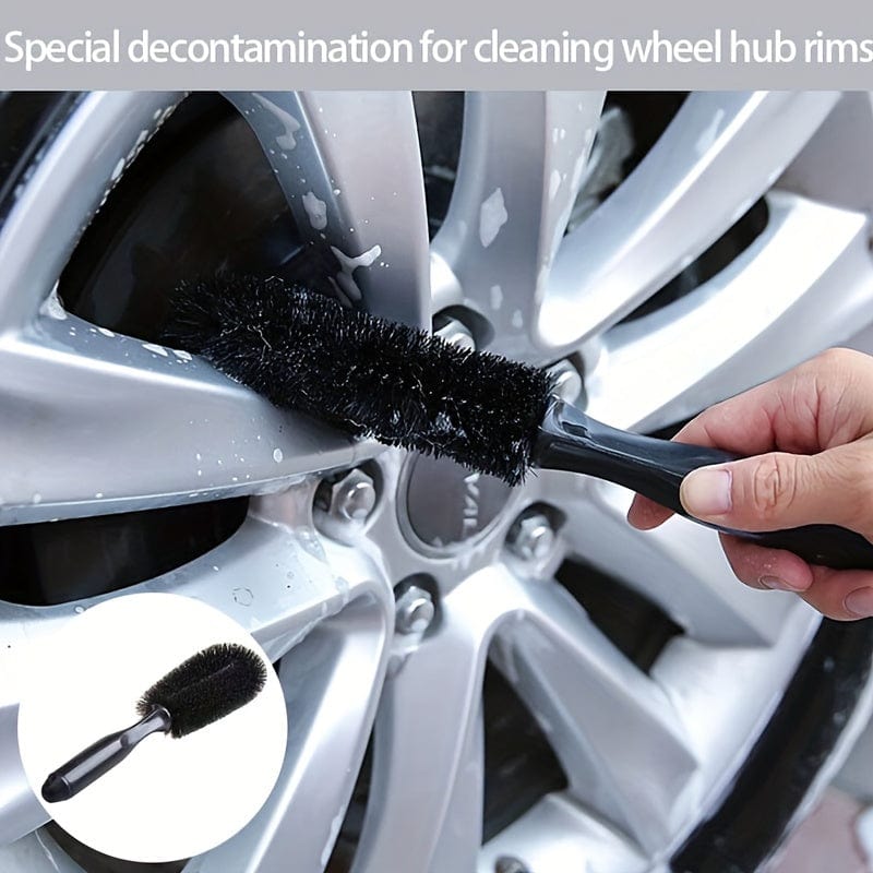 Planet Gates 1pc 1-pack Tire Brush Car Wash Tool For Cleaning Wheel Hubs And Rims Special For Powerful Decontamination