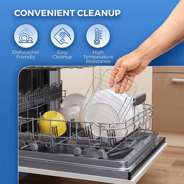 Planet Gates 1pc/1 Set, Air Fryer Grilling Rack, 20cm X 13cm, Stainless Steel Baking Tray, Roasting Cooking Rack, Air Fryers Accessories, Kitchen Tool