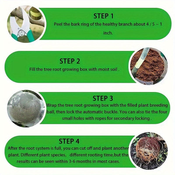 Planet Gates 1pc/10pcs/20pcs Plant Root Growth Box, Reusable Non-Damaged High-Pressure Propagation Bulb Plant Root Grafting Device Box For Rapid Plant Propagation Air Stratification