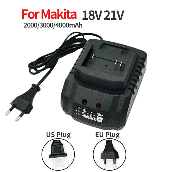 Planet Gates 1pc 18V 21V Battery Charger Suitable For Makita Tools EU/US Plug Power Tool Portable High Quanlity Smart Fast Li-ion Charging