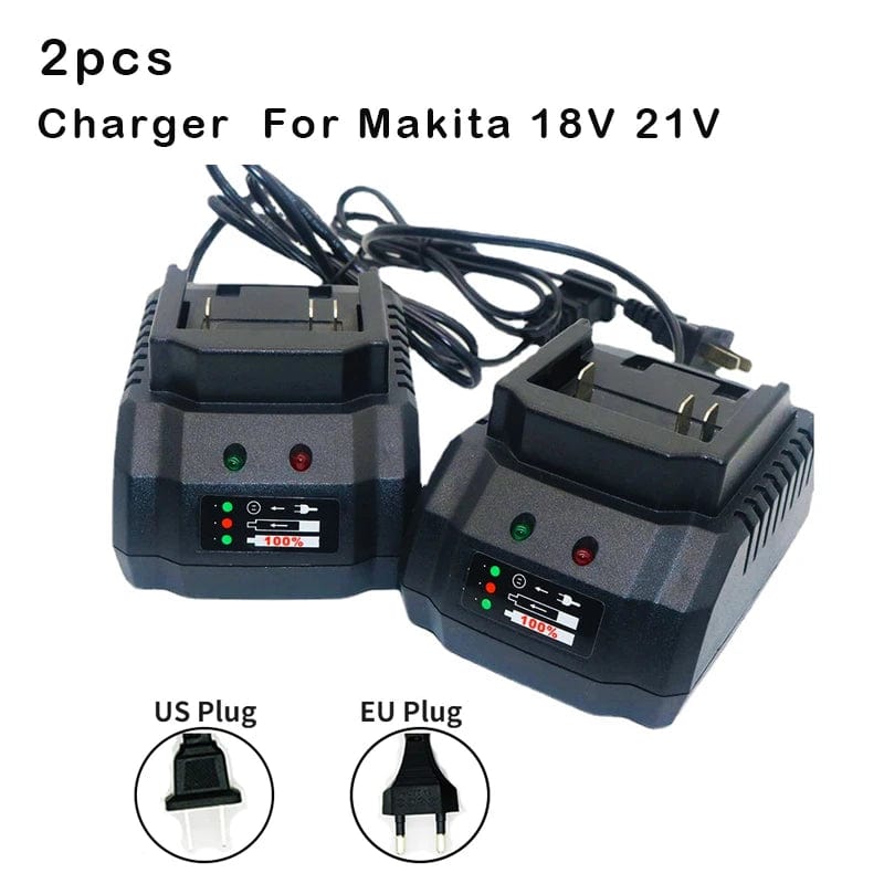 Planet Gates 1pc 18V 21V Battery Charger Suitable For Makita Tools EU/US Plug Power Tool Portable High Quanlity Smart Fast Li-ion Charging