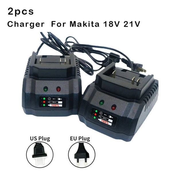 Planet Gates 1pc 18V 21V Battery Charger Suitable For Makita Tools EU/US Plug Power Tool Portable High Quanlity Smart Fast Li-ion Charging