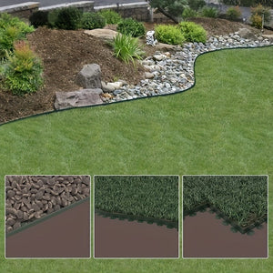 Planet Gates 1pc, 196.85inch Fixed Garden Barrier Lawn Grass Plastic Edging Border Landscape With 15 Anchoring Solid Pegs Easy Install Insert Lawn Borde