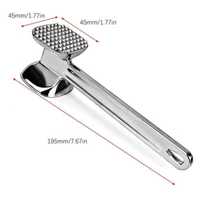Planet Gates 1pc 1pc Aluminum Alloy Meat Tenderizer, Stainless Steel Dual-Sided Heavy Duty Meat Tenderizer Tool, Great For Tenderizing Steak Beef Poultry, Outdoor Kitchen Utensils