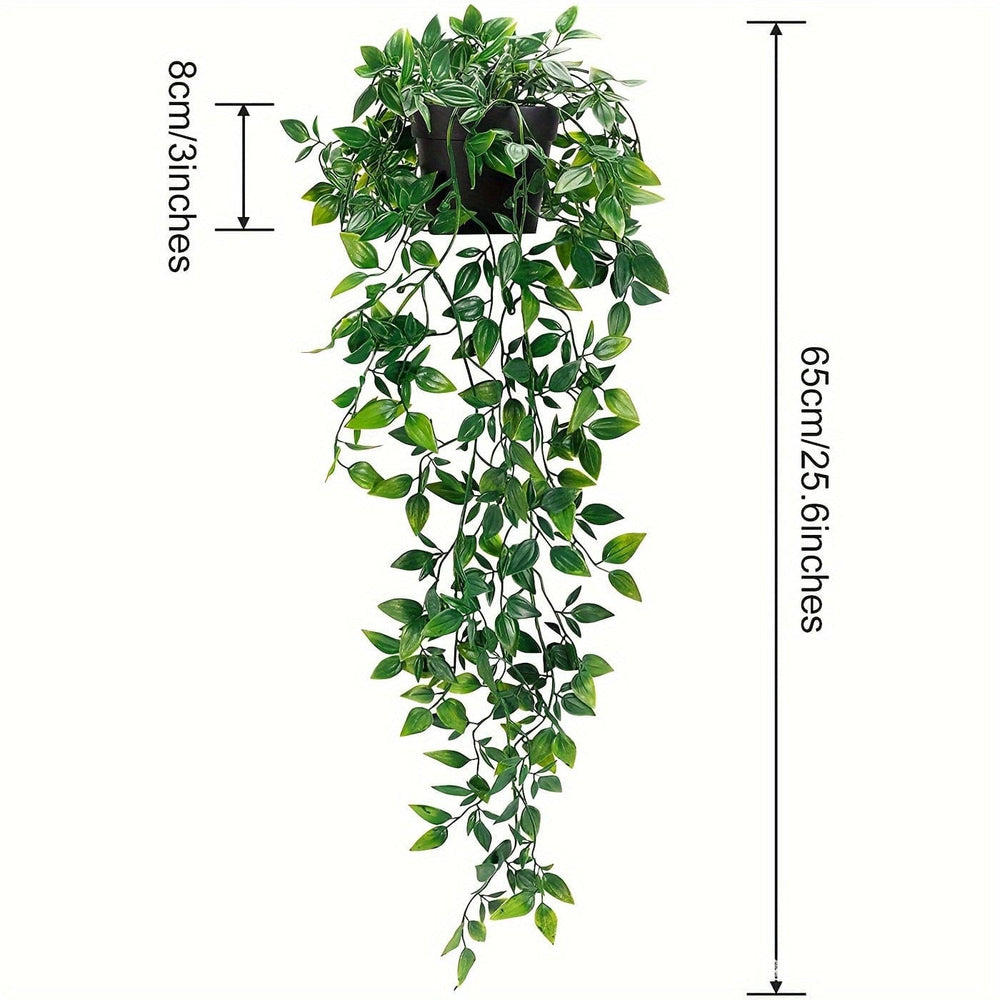 Planet Gates 1pc 1pc Artificial Hanging Plants, Fake Hanging Plant Fake Potted Greenery Plants Faux Eucalyptus Vine, Pothos Ivy Pea Pods For Home Wall Shelf Patio Garden Indoor Outdoor Decor, Spring Summer Decor
