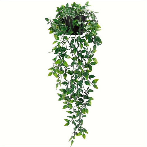 Planet Gates 1pc 1pc Artificial Hanging Plants, Fake Hanging Plant Fake Potted Greenery Plants Faux Eucalyptus Vine, Pothos Ivy Pea Pods For Home Wall Shelf Patio Garden Indoor Outdoor Decor, Spring Summer Decor