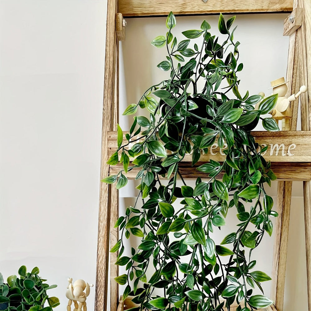 Planet Gates 1pc 1pc Artificial Hanging Plants, Fake Hanging Plant Fake Potted Greenery Plants Faux Eucalyptus Vine, Pothos Ivy Pea Pods For Home Wall Shelf Patio Garden Indoor Outdoor Decor, Spring Summer Decor