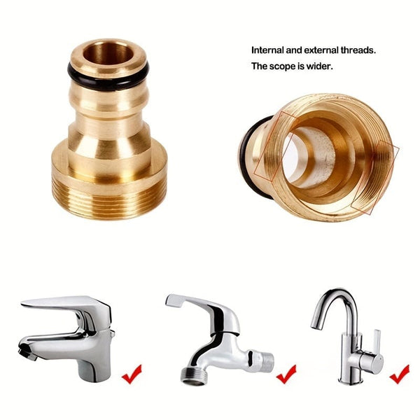 Planet Gates 1pc 1pc Brass Male Quick Connector Adaptor Garden Water Hose Pipe Tap Connector Plumbing Fixtures