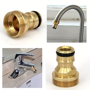 Planet Gates 1pc 1pc Brass Male Quick Connector Adaptor Garden Water Hose Pipe Tap Connector Plumbing Fixtures