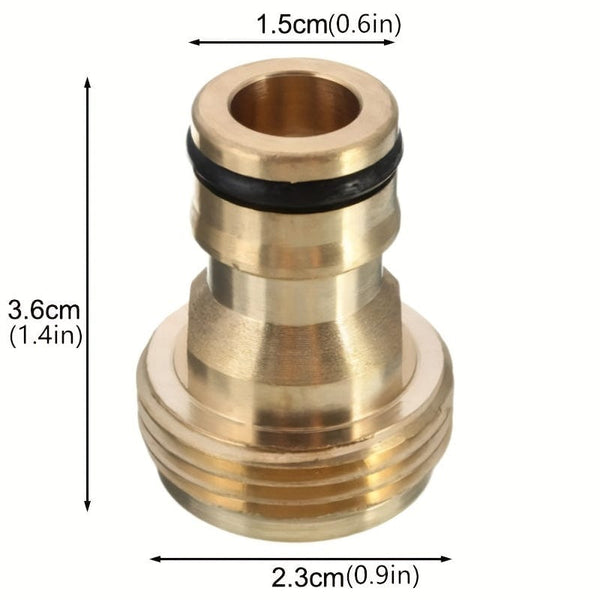 Planet Gates 1pc 1pc Brass Male Quick Connector Adaptor Garden Water Hose Pipe Tap Connector Plumbing Fixtures