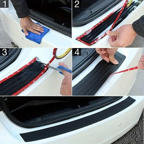 Planet Gates 1pc 1pc Car Rear Guard Decorative Rubber Strip, Trunk Bumper Guard Protective Strip, Anti-collision And Anti Friction Rear Door Sill
