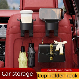 Planet Gates 1pc 1pc Car Seat Back Hanging Cup Holder, Keep Your Drinks Handy & Secure In Your Car, Car Hooks With Phone Holder