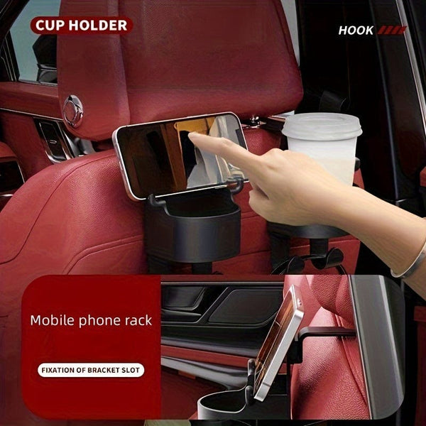 Planet Gates 1pc 1pc Car Seat Back Hanging Cup Holder, Keep Your Drinks Handy & Secure In Your Car, Car Hooks With Phone Holder
