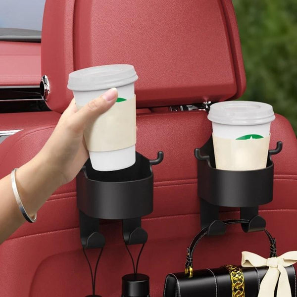 Planet Gates 1pc 1pc Car Seat Headrest Hanging Cup Holder With Hook, Car Back Hanging Mount Phone Holder, Beverage Holder, Auto Interior Accessories
