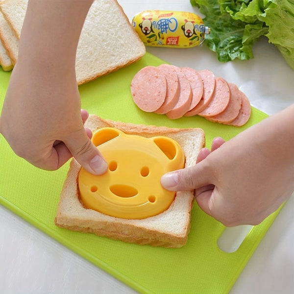 Planet Gates 1pc 1pc, Cartoon Bear Sandwich Cutter And Sealer, Non-Stick Cookie Cutter, Candy Mold, Biscuit Molds, Chocolate Cutters, Breakfast Making Molds, Baking Tools, Kitchen Gadgets, Kitchen Accessories, Home Kitchen Items