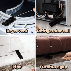Planet Gates 1pc 1pc Dryer Vent Cleaner Kit Dryer Lint Brush Vent Trap Cleaner Long Flexible Radiator Cleaning Brush Refrigerator Coil Brush Dryer Duct Brush Washing Machine Cleaning Brush Cleaning Supplies