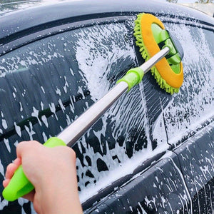 Planet Gates 1pc 1pc Extendable Car Wash Mop, Long Handle Chenille Car Cleaning Brush, Car Care Product, Wash Brush Car Cleaning Tool, Green
