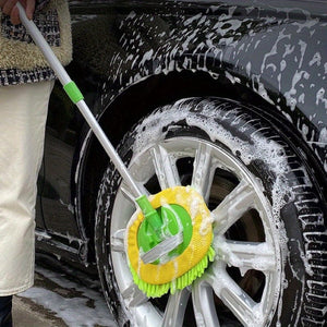 Planet Gates 1pc 1pc Extendable Car Wash Mop, Long Handle Chenille Car Cleaning Brush, Car Care Product, Wash Brush Car Cleaning Tool, Green