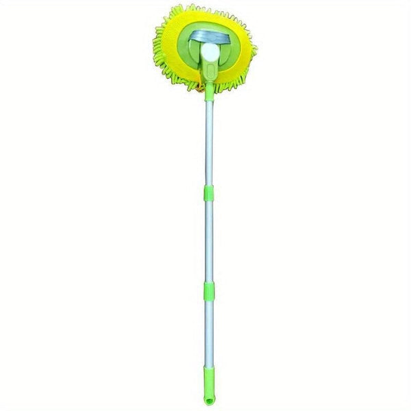 Planet Gates 1pc 1pc Extendable Car Wash Mop, Long Handle Chenille Car Cleaning Brush, Car Care Product, Wash Brush Car Cleaning Tool, Green