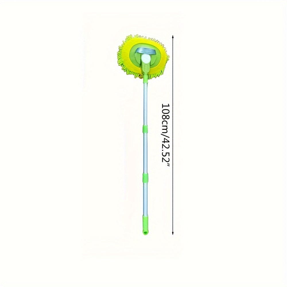 Planet Gates 1pc 1pc Extendable Car Wash Mop, Long Handle Chenille Car Cleaning Brush, Car Care Product, Wash Brush Car Cleaning Tool, Green