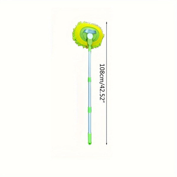 Planet Gates 1pc 1pc Extendable Car Wash Mop, Long Handle Chenille Car Cleaning Brush, Car Care Product, Wash Brush Car Cleaning Tool, Green