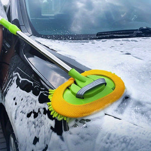 Planet Gates 1pc 1pc Extendable Car Wash Mop, Long Handle Chenille Car Cleaning Brush, Car Care Product, Wash Brush Car Cleaning Tool, Green