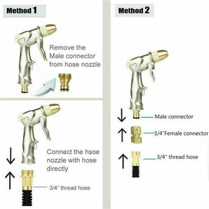 Planet Gates 1pc 1pc High Pressure Water Spray Gun Brass Nozzle Garden Hose Pipe Lawn Car Wash Water Gun