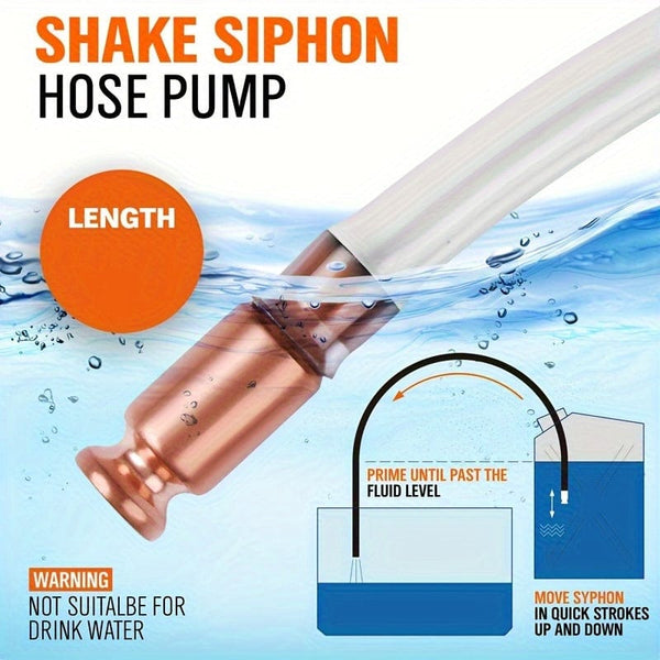 Planet Gates 1pc 1pc Oil Suction Pump, Copper Siphon Refueling Pipe, Manual Oil Delivery Pipe, Truck Urea Diversion Pump, Water Suction Pump