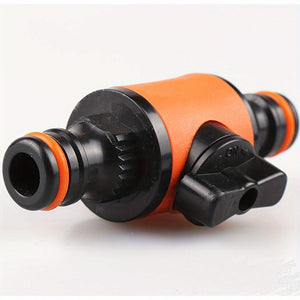 Planet Gates 1pc 1pc, Plastic Double Pass Nipple Valve Garden Water Pipe Connector Two Pass Two Way Connector Quick Connect 1pc, Quick-release Double-Way Water Pipe Joint With Switch In-line Shut-off Connector For Garden Lawn Yard Hose