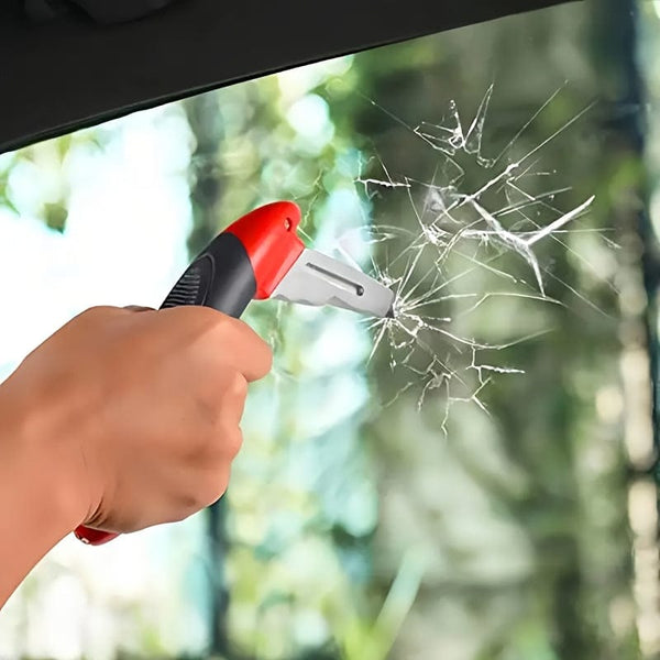 Planet Gates 1pc 1pc Portable Vehicle Support Grab Bar - Emergency Escape Tool, Equipped With Window Breaker, Seat Belt Cutter, LED Flashlight