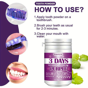 Planet Gates 1pc 1pc Purple Teeth cleaning Powder, Teeth Polishing Tooth Deep CleaningPowder, Tooth Cleaning Powder For Daily Life