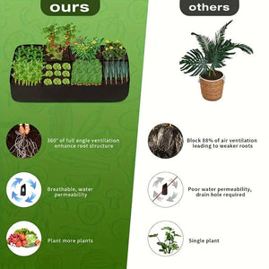 Planet Gates 1pc 1pc Raised Garden Bed, Rectangle Breathable Planting Container Grow Bag, Fabric Planter Pot For Plants, Vegetables, Flowers