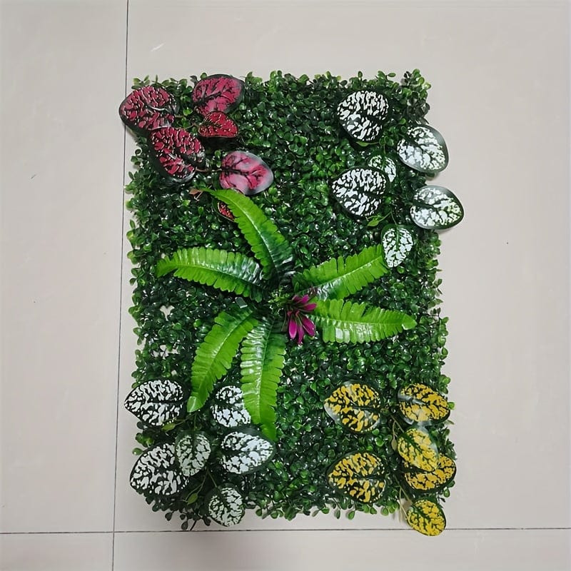 1pc Simulated Plant Wall Decoration Artificial Leaf Garden Fence Screening Privacy Hedging Wall, Garden Courtyard Fence Decoration 40cm*60cm