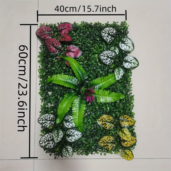 Planet Gates 1pc 1pc Simulated Plant Wall Decoration Artificial Leaf Garden Fence Screening Privacy Hedging Wall, Garden Courtyard Fence Decoration 40cm*60cm