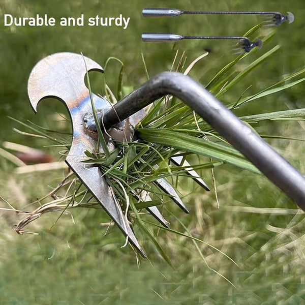 Planet Gates 1pc 1pc Small Weed Puller With 4 Teeth, Gardening Hand Tools, Weed Remover Tool For Yard Ergonomic Weeder Tool（The Handle Can Be Lengthened By Yourself） - Stand Up Weed Puller For Effortless Lawn & Garden Maintenance!