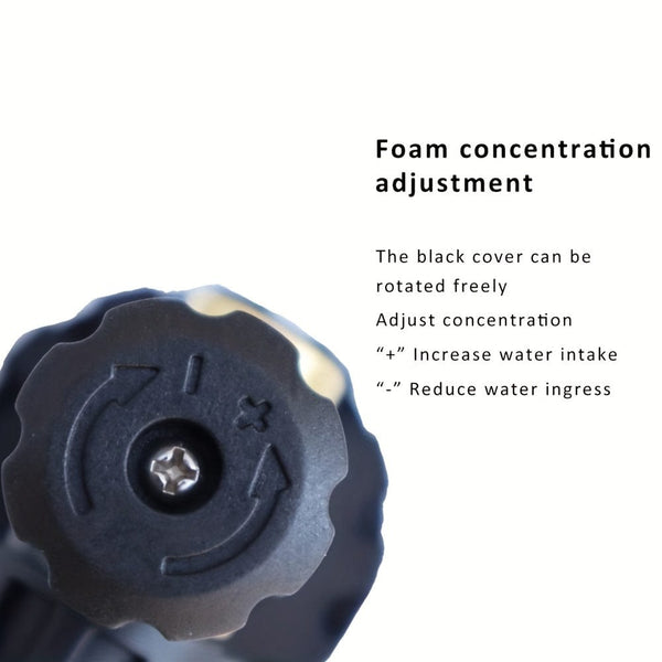 Planet Gates 1pc 1pc Snow Foam Cannon Lance With 1000ML Bottle Pressure Washer Car Wash Clear Snow Cannon Big Mouth, 1/4 Quick Connect