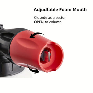Planet Gates 1pc 1pc Snow Foam Cannon Lance With 1000ML Bottle Pressure Washer Car Wash Clear Snow Cannon Big Mouth, 1/4 Quick Connect