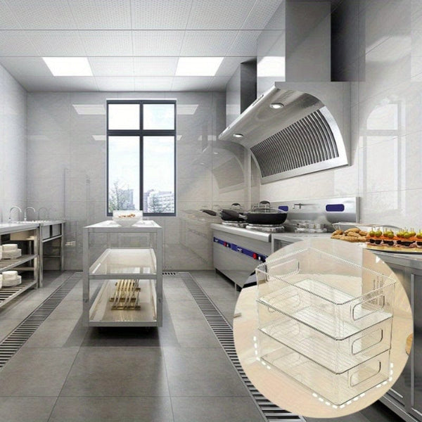 Planet Gates 1pc 1pc Stackable Refrigerator Organizer Box Transparent Kitchen Organizer Container For Pantry Cabinet Shelf Drawer Fridge Food Safe Snack Fruit Vegetable And Beverage Box