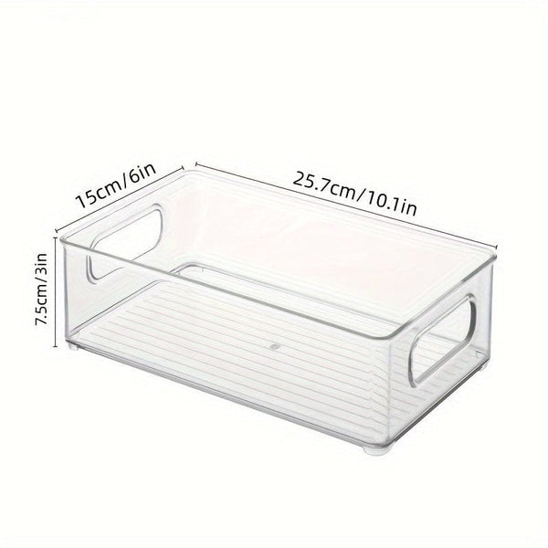Planet Gates 1pc 1pc Stackable Refrigerator Organizer Box Transparent Kitchen Organizer Container For Pantry Cabinet Shelf Drawer Fridge Food Safe Snack Fruit Vegetable And Beverage Box