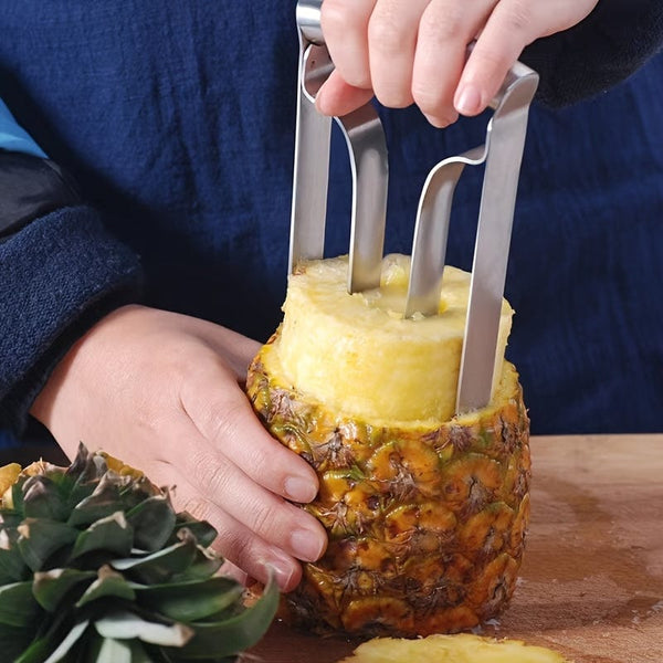 Planet Gates 1pc 1pc Stainless Steel Pineapple Meat Extractor, Pineapple Knife, Pineapple Core Peeler For Home, Restaurant, Kitchen Utensils, 7.87"×3.94"×3.94"