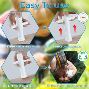 Planet Gates 1pc 1pc, Suction Tool, Poison Remover, Bug Bites And Bee/Wasp Stings, Natural Insect Bite Relief, Chemical Free, Indoor Insect Traps For Garden Indoor House Kitchen Plants Pest Control Supplies (White/Single)