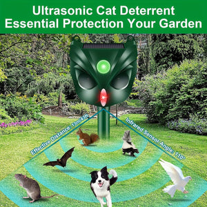 Planet Gates 1pc 1pc, Ultrasonic Cat Deterrent For Gardens Solar Cat Repellent Fox Scarers Waterproof Animal Repeller With 5 Modes Flashing Lights Motion Detection Sensor For Outdoor Dog Squirrel Raccoon Skunk Rabbit Rodent.