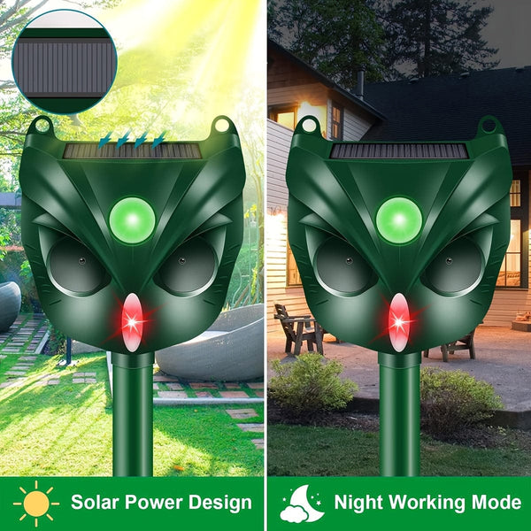 Planet Gates 1pc 1pc, Ultrasonic Cat Deterrent For Gardens Solar Cat Repellent Fox Scarers Waterproof Animal Repeller With 5 Modes Flashing Lights Motion Detection Sensor For Outdoor Dog Squirrel Raccoon Skunk Rabbit Rodent.