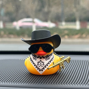 Planet Gates 1pc 1pc Western Cowboy Duck Design Car Dashboard Deceoration, Car Interior Decoration Accessories
