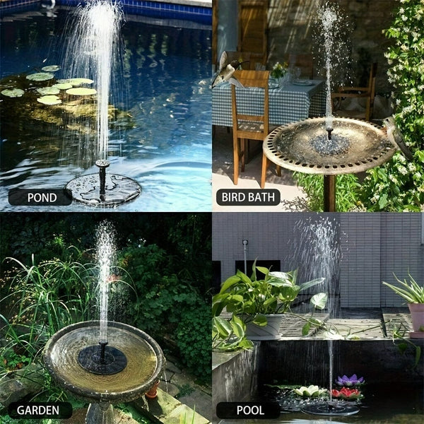 Planet Gates 1pc 2.5W Solar Pond Fountain With 6 Nozzles, Solar Powered Water Fountain DIY Kit For Garden, Ponds, Pool, Fish Tank, Outdoor, Pond Decor