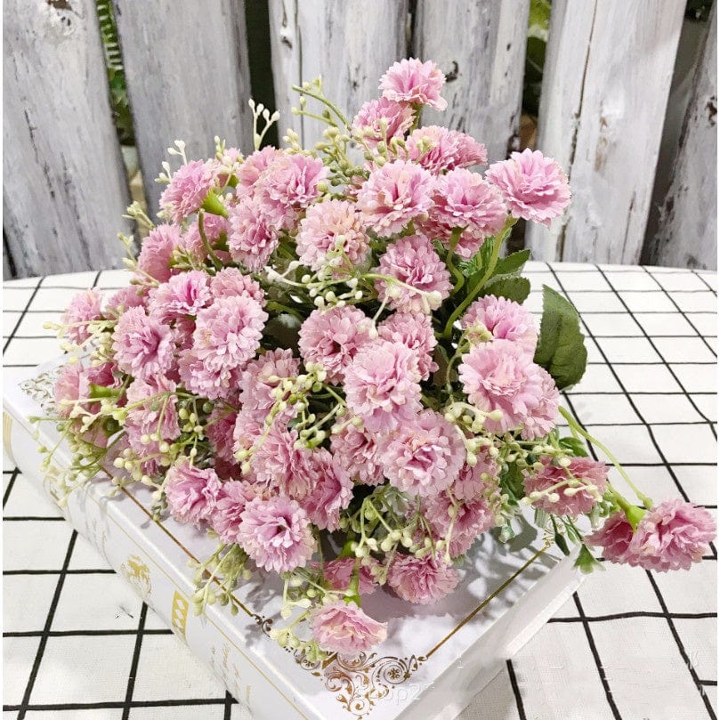 Planet Gates 1pc 20 Forks, Artificial Carnation, Simulation Carnation, Real Touch Carnation Arrangement, Scene Decor, Room Decor, Wedding Supplies, Wedding Favors